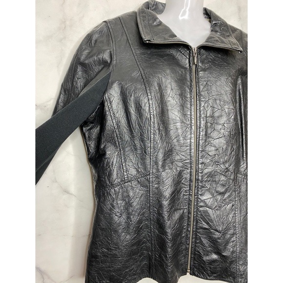 Danier Leather Black Jacket XL Like New - Picture 5 of 10